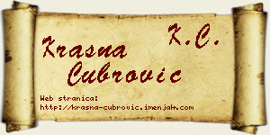 Krasna Čubrović vizit kartica